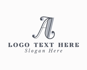 Tailoring - Stylish Feminine Vintage Letter A logo design