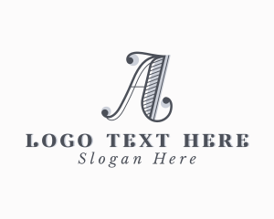 Stylish Feminine Vintage Letter A Logo