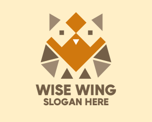 Geometric Barn Owl logo design