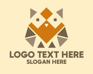 Wise - Geometric Barn Owl logo design