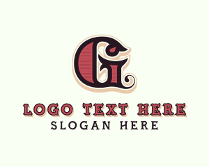 Retro Stylish Lifestyle Letter G logo design