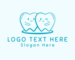 Teeth - Happy Molar Teeth logo design