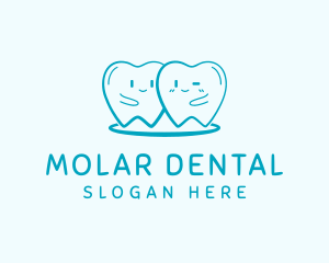 Molar - Happy Molar Teeth logo design