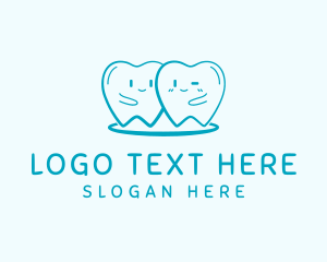 Mascot - Happy Molar Teeth logo design