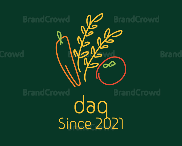 Organic Vegetable Harvest Logo