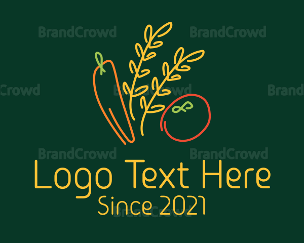 Organic Vegetable Harvest Logo