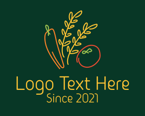 Grocer - Organic Vegetable Harvest logo design