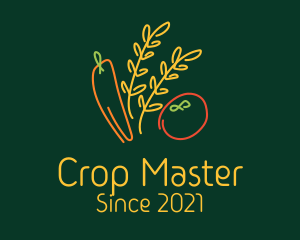 Organic Vegetable Harvest logo design