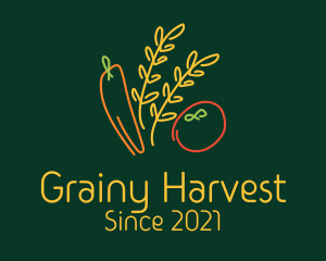 Organic Vegetable Harvest logo design