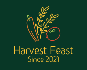 Organic Vegetable Harvest logo design