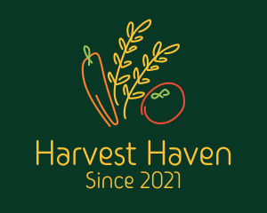 Organic Vegetable Harvest logo design