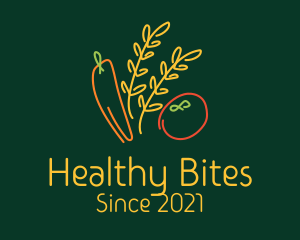 Organic Vegetable Harvest logo design