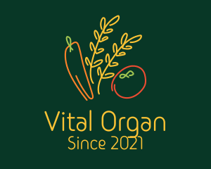 Organic Vegetable Harvest logo design