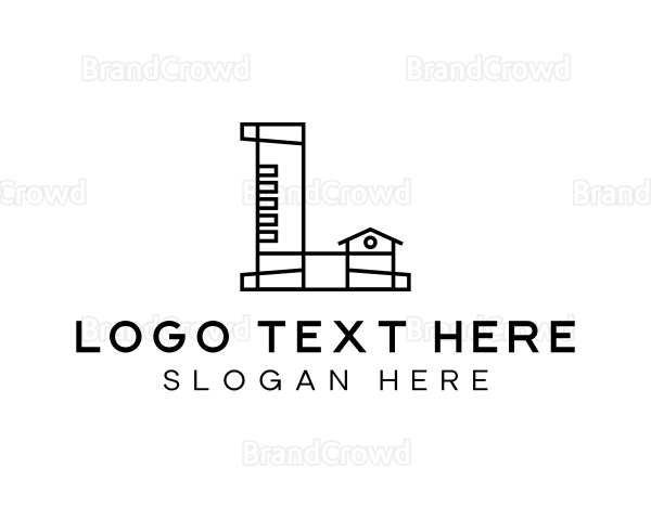 Architecture Construction Letter L Logo