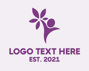 Environment - Purple Leaf Nature Environment logo design