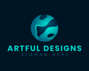 Digital Globe Sphere logo design