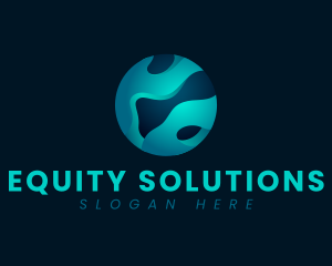 Equity - Digital Globe Sphere logo design