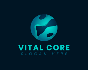 Core - Digital Globe Sphere logo design