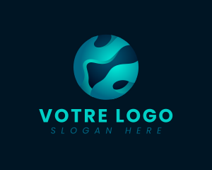 Digital Globe Sphere logo design