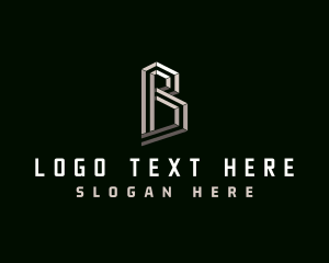 Steel - Industrial Metal Letter B logo design