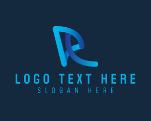 Cryptocurrency - Business Technology Letter R logo design