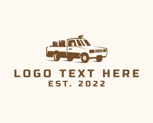 Driving - Farm Truck Vehicle logo design