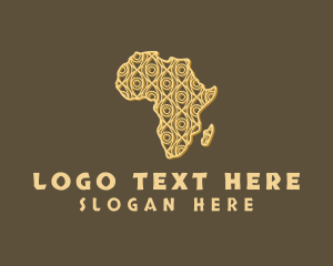 Archaeology - Tribal Eye Africa Map logo design