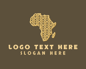 Continent - Tribal Eye Africa Map logo design