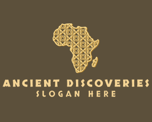 Archaeology - Tribal Eye Africa Map logo design