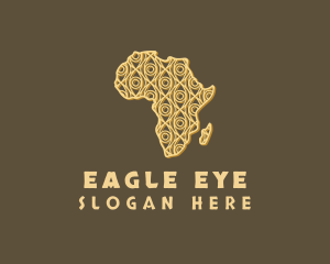 Tribal Eye Africa Map  logo design