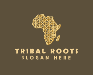 Tribal Eye Africa Map  logo design