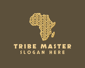 Tribal Eye Africa Map  logo design