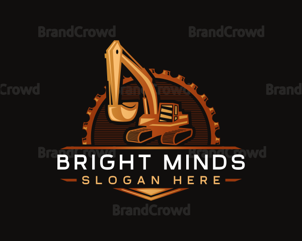 Excavator Construction Digger Logo