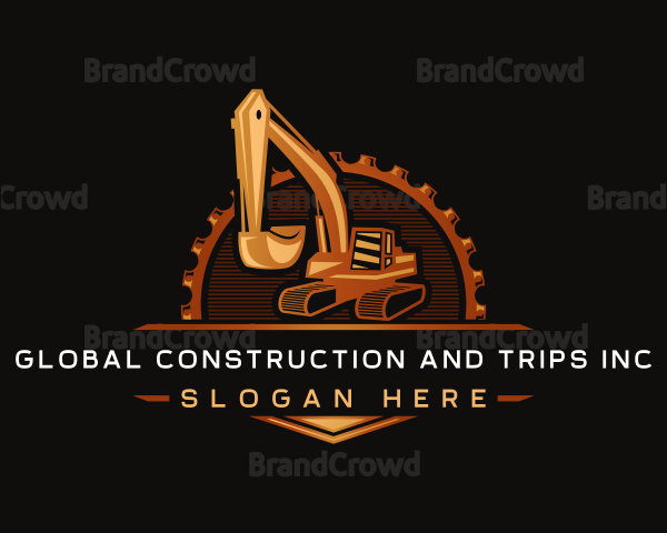 Excavator Construction Digger Logo