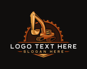 Dig - Excavator Construction Digger logo design