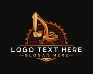 Industrial - Excavator Construction Digger logo design