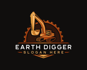 Digger - Excavator Construction Digger logo design