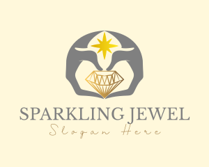 Diamond Jewel Hands logo design