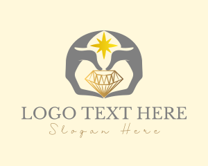 Marriage - Diamond Jewel Hands logo design