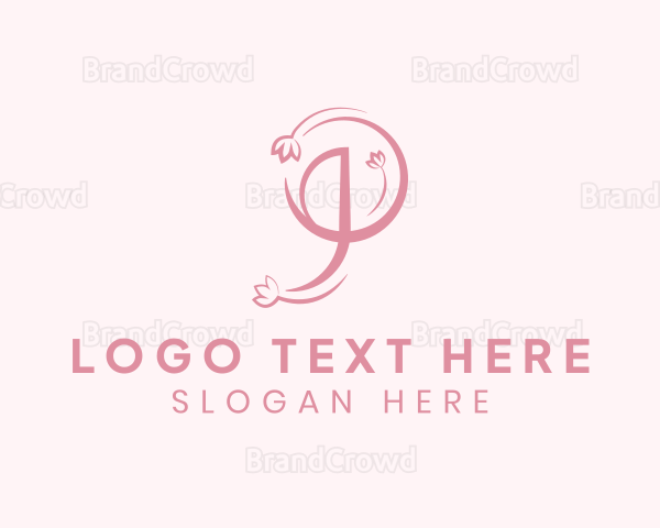 Flower Letter P Logo