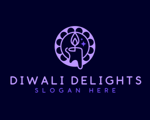 Diwali - Diwali Light Candle logo design