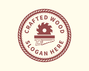 Wood Carpentry Buzz Saw logo design