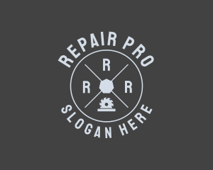 Hipster Circular Saw logo design