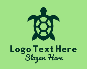 Aquarium - Green Sea Turtle logo design