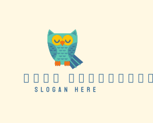 Owl - Sleepy Nature Owl logo design