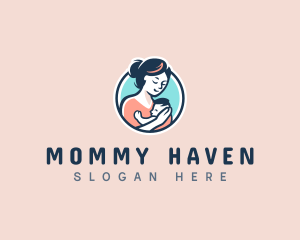 Parenting Mommy Baby  logo design