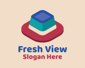 Perspective - 3D Jelly Dessert logo design
