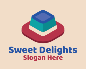 3D Jelly Dessert logo design