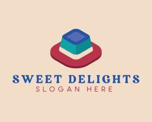 3D Jelly Dessert logo design