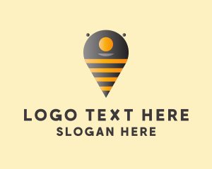 Location Pin - Bee Location Finder logo design